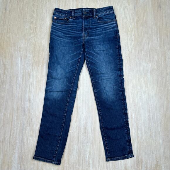 American Eagle AirFlex+ Temp Tech Blue Stretch Skinny Denim Casual Jeans 29x30 - Picture 1 of 13